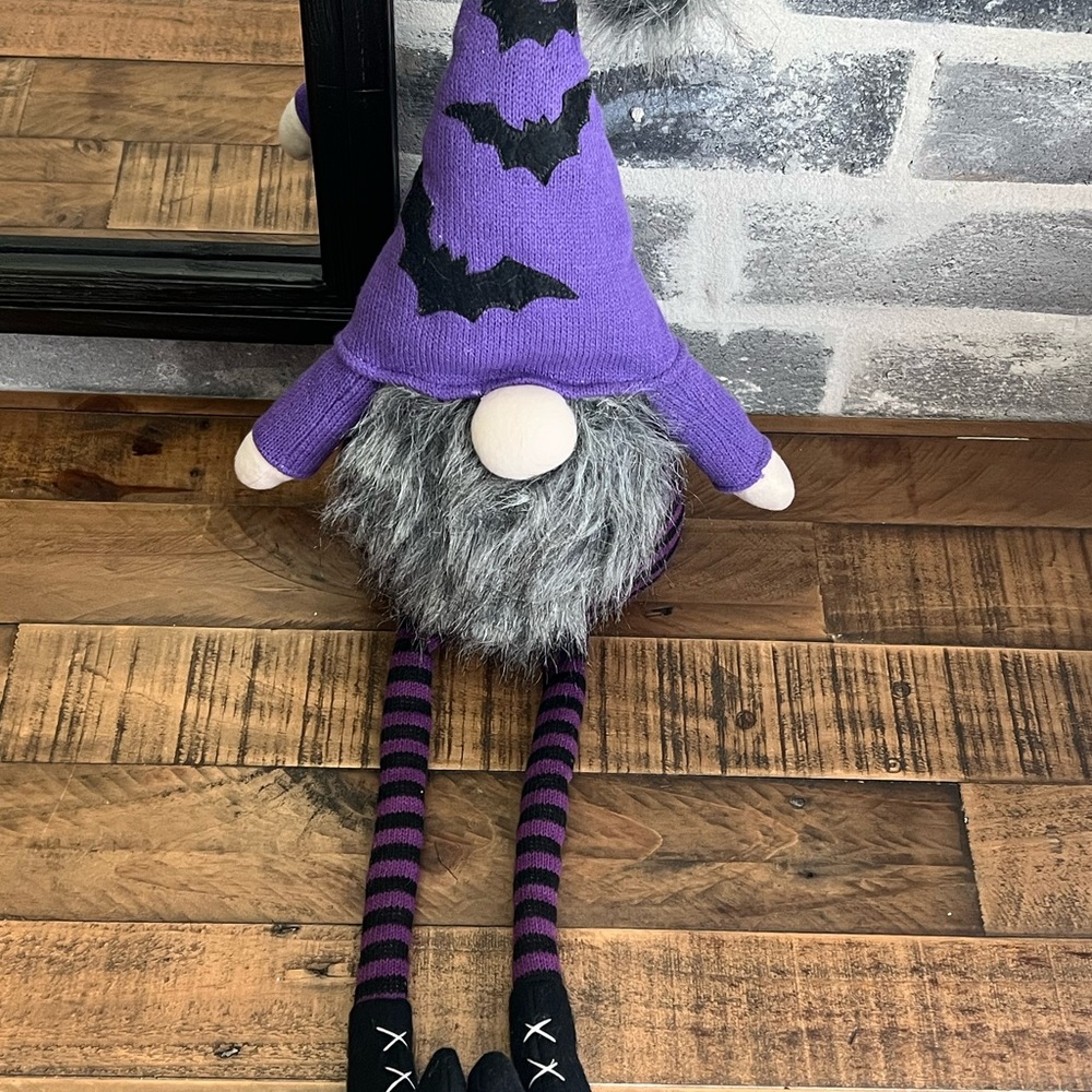 Purple‎ Halloween Gnome Bats Decor Home Accent